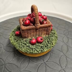 Vintage Our American Candle Topper, Apples, Yankee Candle